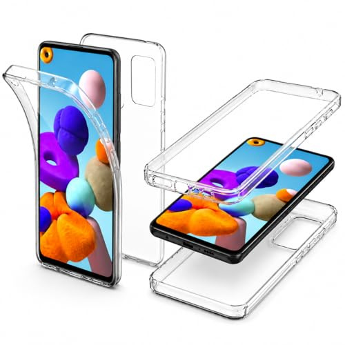 Hülle passend für Samsung Galaxy A10 | Full Cover Komplettschutz Schutzhülle Tasche Schutz Case |360 Grad TPU Silikon Transparent