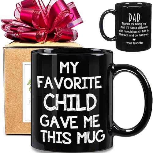 FALJIOK Funny My Favorite Child Gave Me This Mug, Best Dad Ever Mug Gag Gifts Funny Spreadsheet Work Gifts Excel Shortcut Accountant Mug Gifts for Men Boss Coworkers Analysts Accounting Friends-186