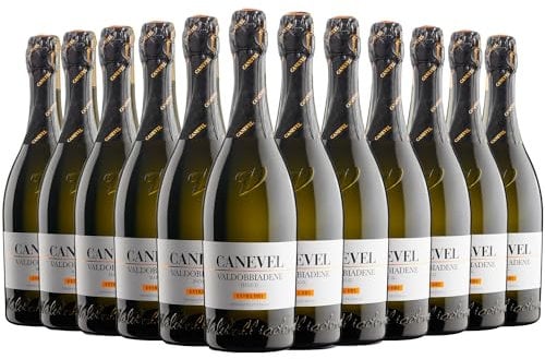 Casa Canevel Prosecco di Valdobbiadene DOCG Extra Dry | Floral Crisp Fragrant Italian Sparkling Wine 12 x 75cl Bottle | 11% ABV
