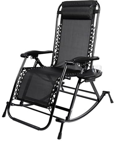 Viva domo Variabler-Schaukelstuhl Ergo mit variablem Kissen, wandelbarer Schaukel- & Liegestuhl für Garten, Terrasse, Balkon, Relaxliege, Gartenliege verstellbar zu Gartenstuhl bis 150 kg belastbar