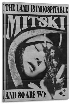 suumyo Mitski-Poster, Raumdekoration, ästhetisches Poster, künstlerisches Poster für Schlafzimmer, Wohnzimmer, Wände, 60 x 90 cm, Rahmenstil