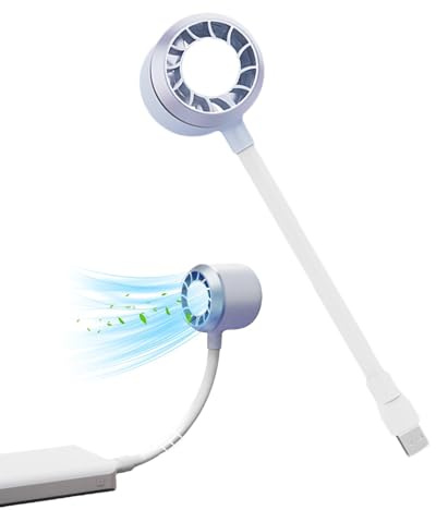 Ventilador USB flexible, ventilador USB con brazo flexible, pequeño ventilador USB personal con luz, ventilador de viaje para niñas, mujeres, enfriador personal para exteriores, interiores y