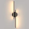 Comely Applique da Parete Interno LED, 24W 2700LM Lampada da Parete Moderna, Nero Lampada a Muro in Acrilico per Camera da Letto Soggiorno Corridoio Ufficio Scala, Bianco Caldo 3000K