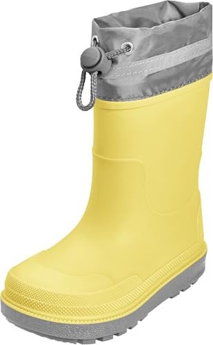 Playshoes Regenstiefel Unisex Kinder Gummistiefel, Gelb Stulpe, 23 EU