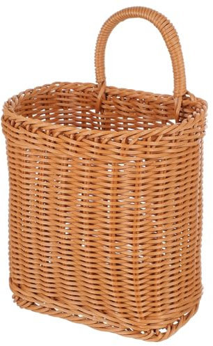 CIYODO Cesta Intrecciata Sospesa Per Cucina e Bagno Organizer Multifunzionale Rattan Per Frutta e Contenitore Decorativo e Ufficio