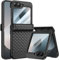 HWeggo für Samsung Galaxy Z Flip 6 Hülle mit Displayschutzfolie und Scharnierschutz,für Galaxy Z Flip 6 Hülle,Schwarz...