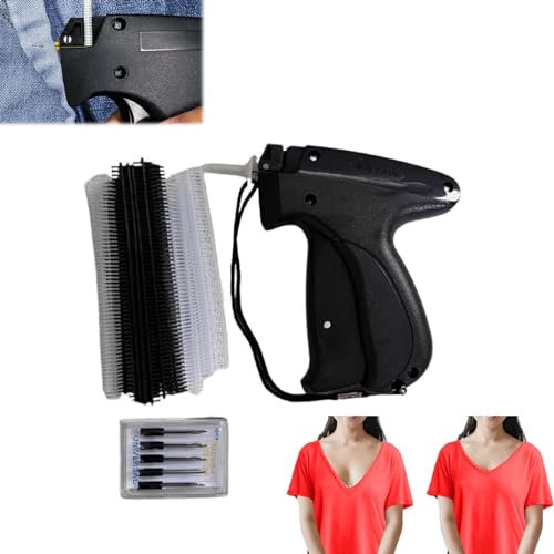 Schnelles Fixiergerät für Kleidung, Quick Clothing Fixer, Quilt-Tackerpistole, Mikro-Stichpistole, Mini-Stichsäumpistole für Kleidung, Micro Tagging Stitch Tool for Clothing (Schwarz)