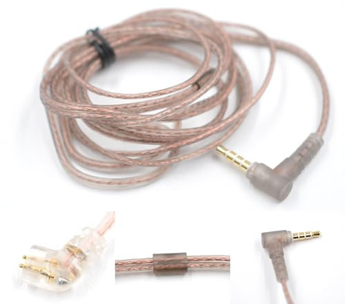 QZXYHYN 2Pin 0.75MM Oxygen-Free Copper Transparent Earphone Replacement Cable in-Ear Headphone Upgrade Cable for KZ ZS10 PRO AS16 ZSN ZSN PRO AS12 EDX PRO ZSN PRO-X ZAS Headphones(No Mic, C Pin)