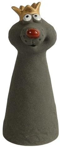 Manufaktur Lichtbogen Gartenfigur Maulwurf grau aus Keramik Zaunhocker Dekofigur Gartendeko Dekoration