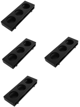 Ipetboom 4 Stück Tablett Mit Ätherischen Ölen Nagellackregal Aufbewahrung Ätherischer Öle Nagellack-präsentationsständer Duftschale Nagellackhalterständer Rollflaschenhalter Holz Black