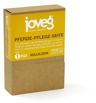 joveg® Pferdeseife Pferde-Pflege Maukzem - Bio Mauke Seife, Raspe, Ekzem, Sommerekzem, Schweifscheuern, Hautpflege - Made in Germany, Handgemacht, 140g