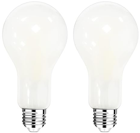 FLSNT LED Edison Glühbirne E27, 8W(Ersetzt 200W), A70 LED Filament Lampe 3000 Lumen Super Hell, 2700K Warmweiß, Nicht Dimmbar, 2 Stück