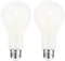 FLSNT LED Edison Glühbirne E27, 8W(Ersetzt 200W), A70 LED Filament Lampe 3000 Lumen Super Hell, 2700K Warmweiß, Nicht Dimmbar, 2 Stück