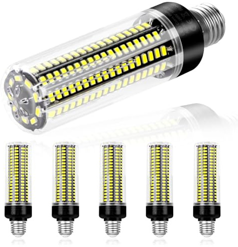 WENNI LED Birne E27 Kaltweiss 6000K Extra Hell 4041LM, 35W LED Glühbirne ersatz 350W Glühlampe, E27 Lampe Maiskolben Kleine Kerze Leuchtmittel, Nicht Dimmbar, AC 85-265V, 6er Pack