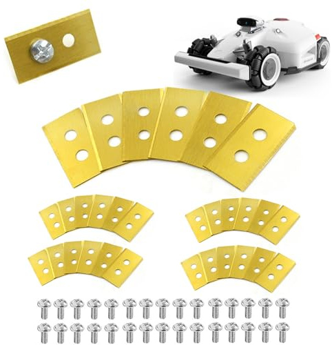 Lames de rechange, 30 pièces Lames pour tondeuses robotisées, compatibles avec TOUTES les séries de tondeuses robotisées Mammotion Luba et YUKA, lames de rechange - LongLife - double trou - incassable
