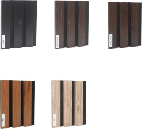 INMOZATA Wood Slat Acoustic Panels Color Samples Pack of 3 - Premium Wood Panels for Wall Decor - Interior Sound Proofing and 3D Wall Panels