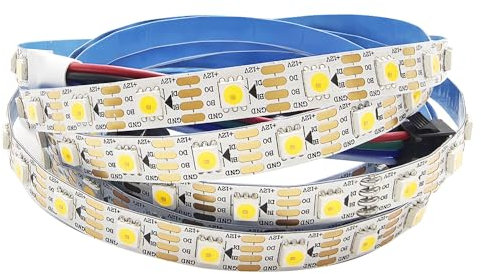 Vrabocry WS2815 LED-Lichtstreifen Individuelle adressierbare Einfarbe DC12V 5m Wärmeweiß 60LEDs / m 5050 weiße Leiterplattenpixel Smart geführt Pixelstreifen Lichtband