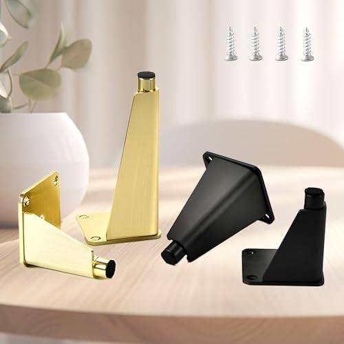 ChegLI Verstellbare, robuste Möbelbeine aus Aluminium – 4er-Set, höhenverstellbar von 2,36 bis 11,8 Zoll for Couchtische, Schreibtische und mehr(Gold,10cm/3.94inch)