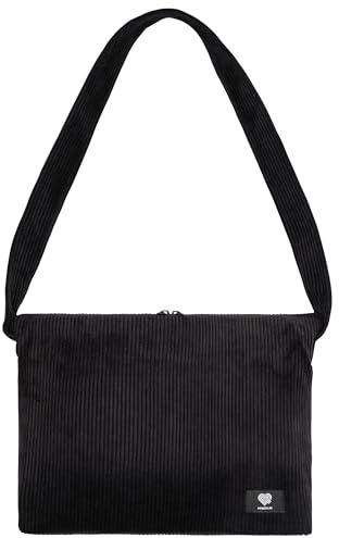 PP-Berlin Umhängetasche Damen Herren Unisex – Cord Crossbody Schultertasche – Tasche für Tablet & Alltag – Organizer mit Reißverschluss – Handmade in Germany – vegan & fair