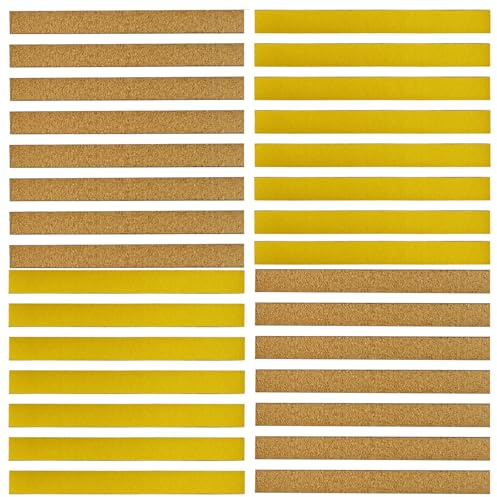 Selbstklebendes Korkband Innen – 30 Stücke Hutband zum Verkleinern, Weiches Kork Hutband Innen, Anpassbare Hutweite, DIY für Hüte (200x20x2mm, Natur)