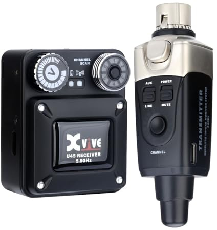 Xvive U45 In-Ear Monitor Wireless System, 5.8 GHz, Stealth Black
