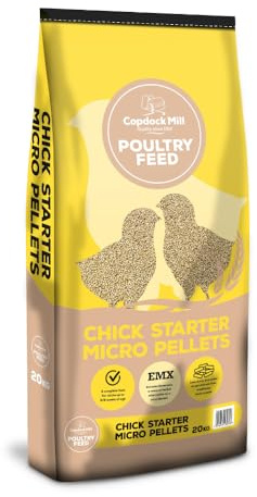 Copdock Mill Growers Pellets Chick Starter Feed, 20kg - Premium Quality Complete Chick Feed to Follow Chick Crumb