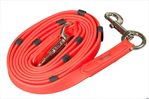 Karlslund SuperStrap-Zügel mit Stegen, Rot, chrom