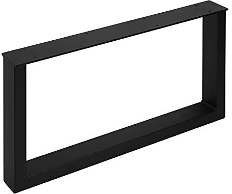 SOTECH Tischgestell TAB Stahl schwarz matt Höhe: 400 mm Tiefe 800 mm | Profil 80 x 40 mm Tischkufen Industriedesign Tischuntergestell Tischkufe Kufengestell