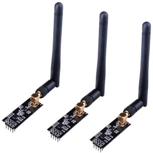 ICQUANZX 3 stücke Wireless Transceiver Modul 2,4G 1100 mt PA + LNA in Antistatischer Schaum Arduino Kompatibel mit Antenne (3 stücke Wireless Transceiver Modul)