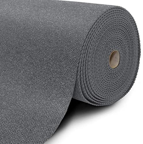 Meisterei Hongkong Schmutzfang-Läufer Sauberlauf MeterwareRutschfester Teppichläufer Schmutzfangmatte, Sauberlaufteppich, Schmutzfangteppich, Küchenläufer, Küchenvorleger (Grau, 200 cm x 100 cm)