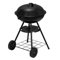 eSituro Barbacoas de Carbón Acero Inoxidable Parrilla de Barbacoa de Carbón Portátil con Tapa para BBQ Jardín Exterior con 2 Ruedas Negro