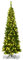 COSTWAY 200 cm Arbol de Navidad Slim/Estrecho con 250 Luces LED, Blanco Cálido, Agujas en PVC de 708 Ramas, arbol de Navidad con Luces Incorporadas, Arvore de Natal Hogar Fiesta Interior (200 cm)