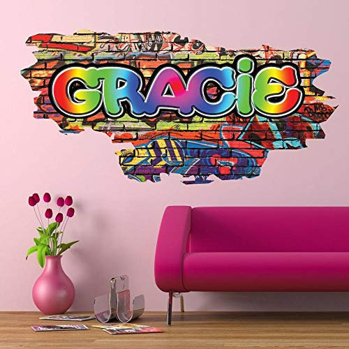 Wandtattoo Personalisierte 3d Graffiti Name benutzerdefinierte Vinyl Wandaufkleber DIY Raumdekoration für Kinder