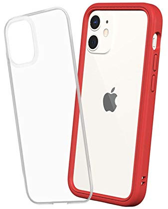 RhinoShield Coque Compatible avec [iPhone 12 Mini] | Mod NX - Protection Fine Personnalisable avec Technologie Absorption des Chocs [sans BPA] - Rouge
