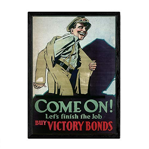 Nacnic Vintage Poster Kriegs-Bindungen. Blätter für Interieur mit klassischen und antiken Werbebildern zu dekorieren. Gemälde Retro-Dekor. A4-Format