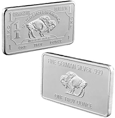 Lankater 1pc Silver Bar Buffalo Euro Silberbarren Bar Münzen Sammlung Souvenir Bar Reise Sammelbare Silber