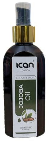 ICAN LONDON 100% PURE & NATURAL JOJOBA OIL FOR HAIR, SKIN, NAILS 150ML