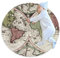 Runder Kinderteppich, runder Teppich, rund, Bodenmatte, maschinenwaschbar, Weltkarte