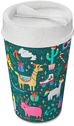 Koziol Tasse isotherme Iso To Go Crazy Christmas, tasse isotherme, plastique, 400 ml