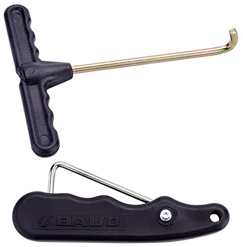 SUPERFINDINGS 1 STK. Schlittschuh Spitzenspanner PP Kunststoff Spanngriff Mit 1 STK. Haken Schwarz Sport Klapp Spitzenspanner Für Schlittschuhe Eiskunstlauf Stiefel