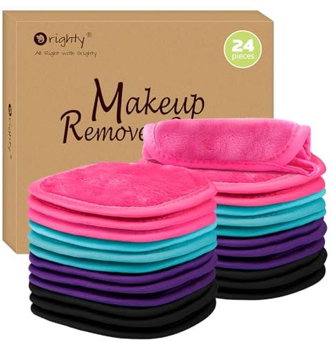 Orighty Lot de 24 lingettes démaquillantes réutilisables pour enlever instantanément la saleté avec juste de l'eau 12,7 x 12,7 cm
