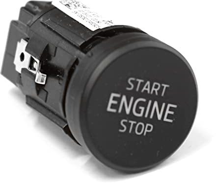 Skoda 3V0905217AWHS Start-Stop-Schalter Drucktaster Zündung Startknopf, schwarz