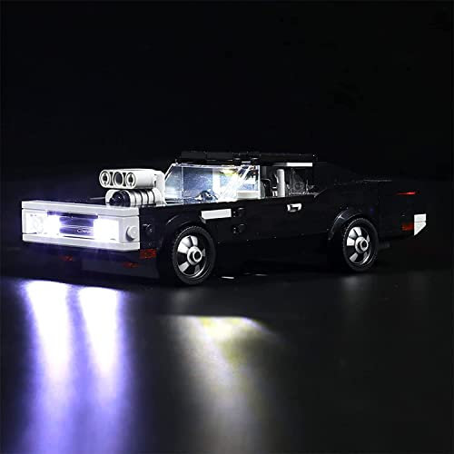 Led Licht Set für Lego Speed Champions Fast & Furious 1970 Dodge Charger R/T, Dekorations Beleuchtungs Set für Lego 76912 Dodge Charger R/T kreative Spielzeuglampe - Nicht enthaltener Baustein