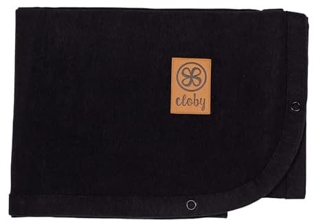 Cloby CBY-UVB-MB multifunktionale Babydecke mit UV-Schutz (UPF 50+) Midnight Black schwarz