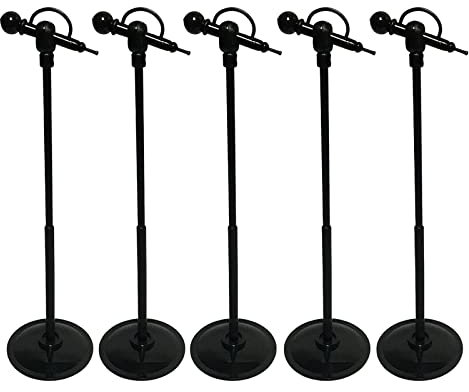 Puppenhaus Mikrofon, 1:6, Puppenhaus Zubehör, Geschenk, Spielzeug, Mini KTV, Miniaturmöbel, Mikrofon Modell für Action Figuren, Puppenhaus, Schwarz