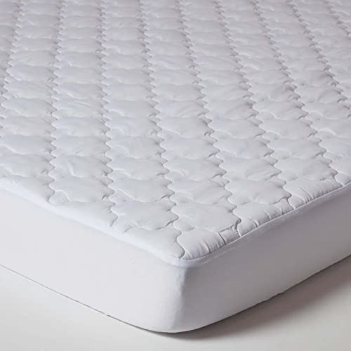 HOMESCAPES Premium Matratzenschoner 90x190 cm – gepolsterte Matratzenauflage Soft Touch, Matratzenschutz mit Spannumrandung & Peach-Skin-Oberfläche, Oeko-TEX, waschbar & hypoallergen
