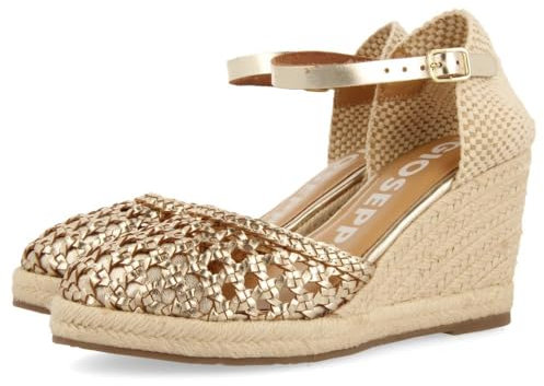 GIOSEPPO Serignan, Sandali con zeppa Donna, Platino, 37 EU