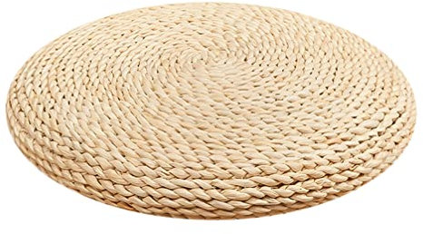 Holibanna Handgewebtes Strohkissen Tatami-Kissen Jute-Kissen Für Meditation Yoga Wohnzimmer-