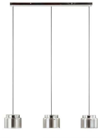 Lucande Pendelleuchte Diano (Design, Modern) in Alu aus Glas (3 flammig GX53) - Deckenlampe Esstischlampe Hängelampe Hängeleuchte Wohnzimmerleuchte