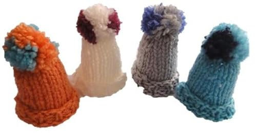 Tischdekoration - 4 Eierwärmer - Mützen Farbe - Nr. Z 12